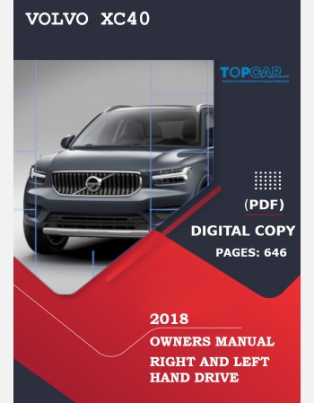 2018 volvo xc40 owners manual lhd&rhd